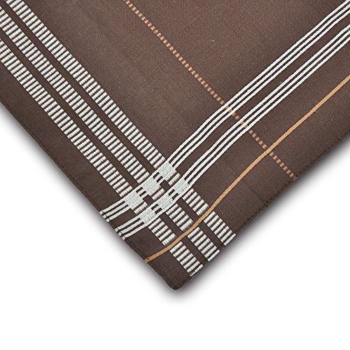 Selected Hanky 100% Cotton Men's Handkerchief 6 Piece Gift Set