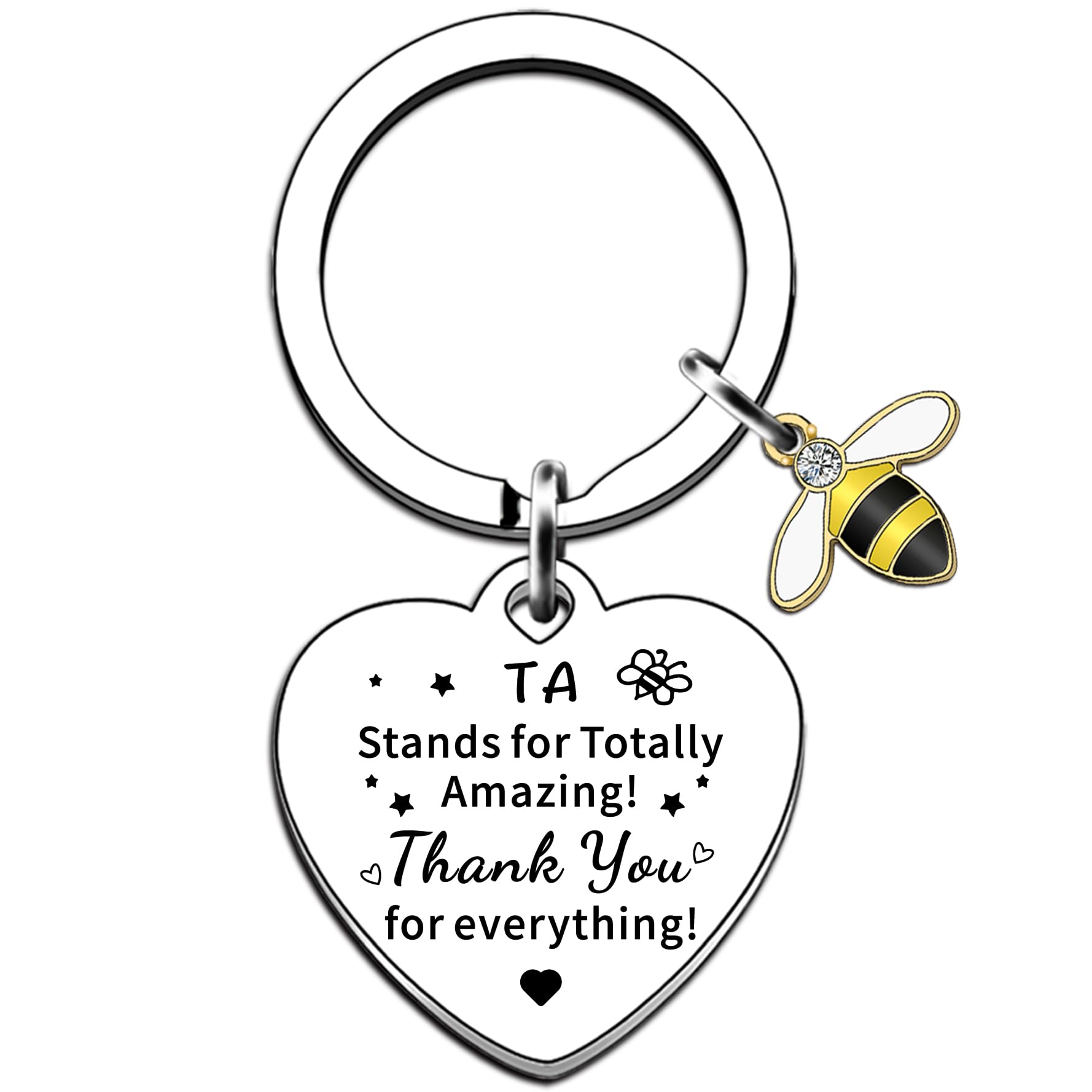 JMIMO Ta Gifts Thank You Teaching Assistant Gifts for Women Men Teaching Assistant Gift Keyring 2026 End Of Term Leaving School Gifts