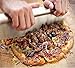 HUJI 14-Inch Premium Pizza Cutter Rocker Style - Heavy-Duty Stainless Steel Blade - Non-Stick, Slicing Tool for Pizzerias and Gourmet Home Cooking