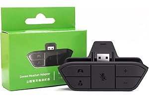 Yoidesu Stereo Headset Adapter for One Controller Game Audio Chat Mic