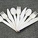 Disposable Wooden Cutlery Set |100 Forks, 50 Knives, 50 Spoons | Eco Friendly & Biodegradable, Compostable| 100% Natural Birchwood Cutlery (200 pieces)
