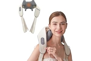 MORELAX Mother's Day Gift,Neck Massager,Cordless Shiatsu Shoulder and Back Massager Pillow for Neck, Shoulder and Leg Relaxtion,Gift for Women with Small Neck,Deep Tissue Massage Like Human Hand