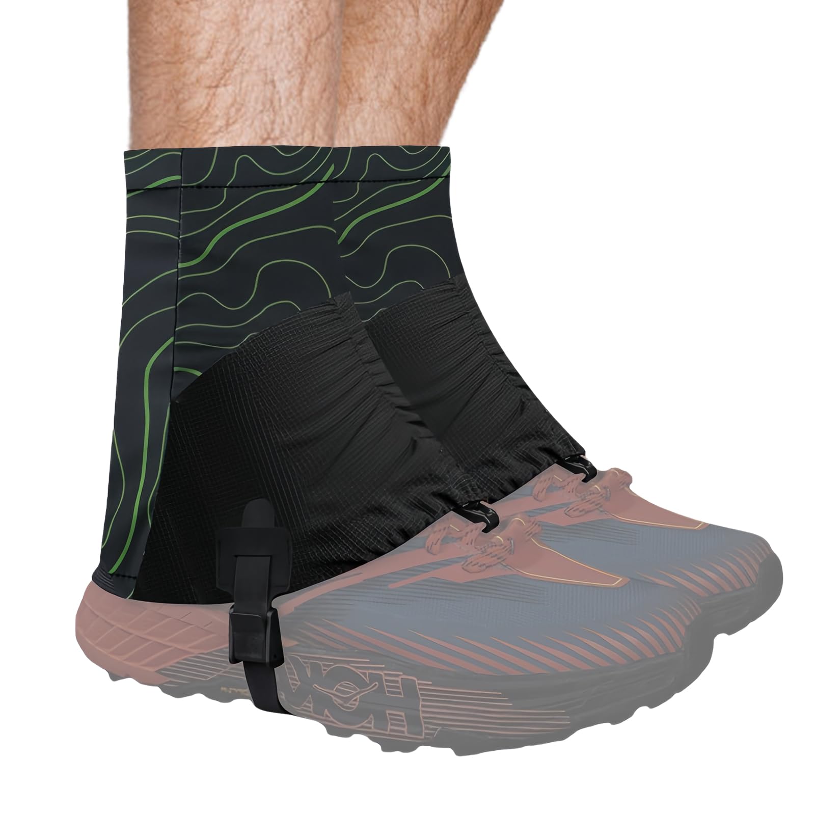Lunaanda Trail Low Gaiters - Walking Shoe Gaiters,Protective Trail Running Gaiters, Low Ankle Gaiters,Low Trail Gaiters Ideal for Hiking - Waterproof, Sandproof, and Durable.