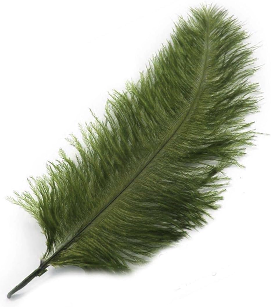 Gregory Crafts Ostrich Feathers Olive Moss Green x5 5-7 Inch Crafts Sewing