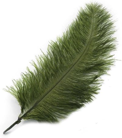 Gregory Crafts Ostrich Feathers Olive Moss Green x5 5-7 Inch Crafts Sewing