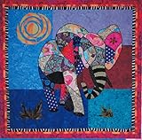 Ellie Elephant Machine Applique Quilt 35 inch by 34 inch Wall Hanging Pattern