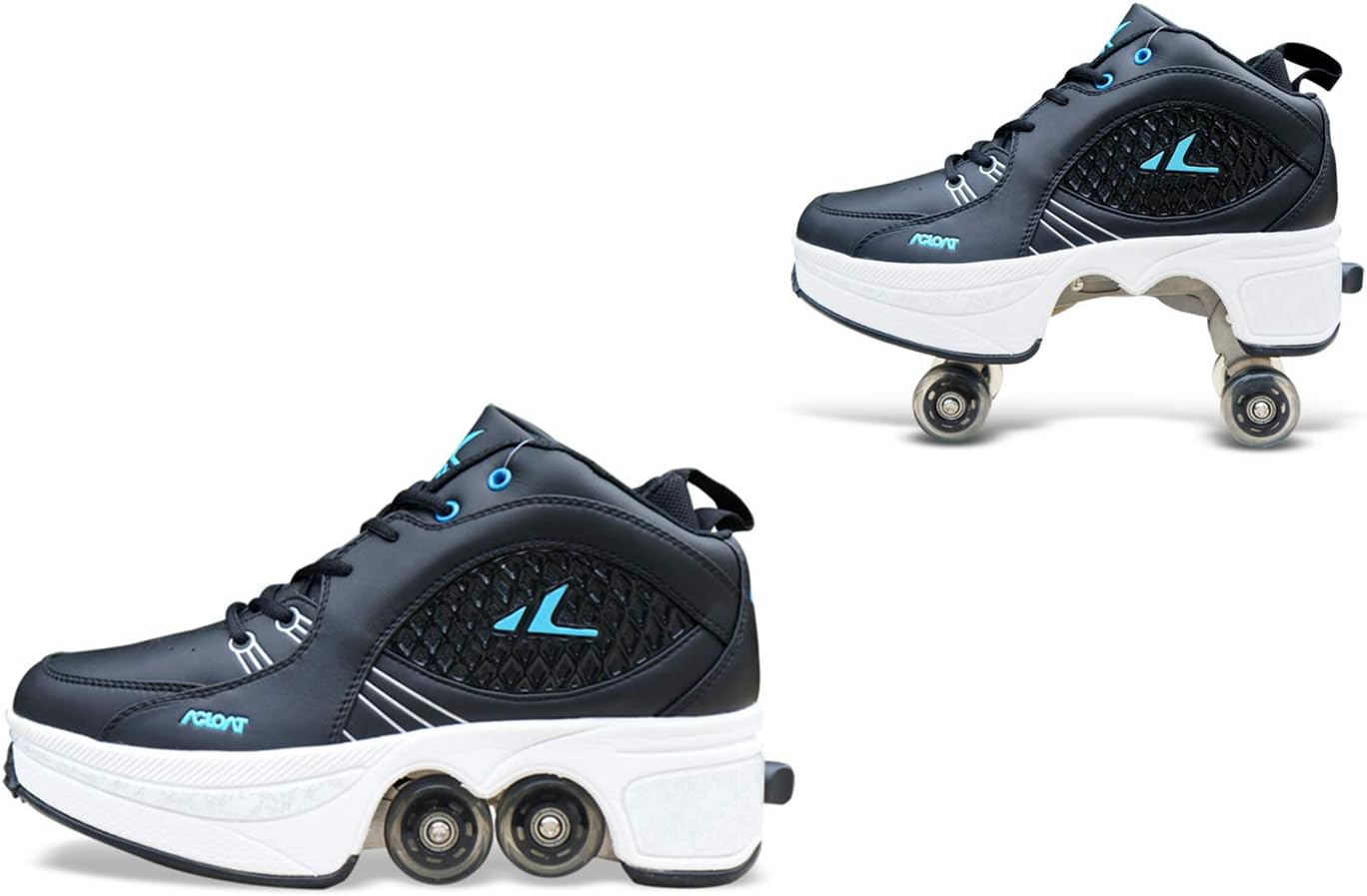 sanheng fire Deformation Parkour Shoes Four Rounds of Running Shoes Roller Skates : Sports & Outdoors