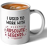 Jxubeuro, I Used to Work With Legends, Funny Retirement Coffee Mug, Ceramic Coffee Mug/Tea Cup, Happy Retired Life Gift for Coworkers, Friends, Teacher, Boss, Sisters