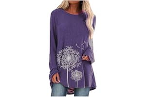 Aniywn Women's Plus Size Sweatshirt Tops Ladies Baggy Short/Long Sleeve Thin Solid/Printing Pullover Blouse T Shirts