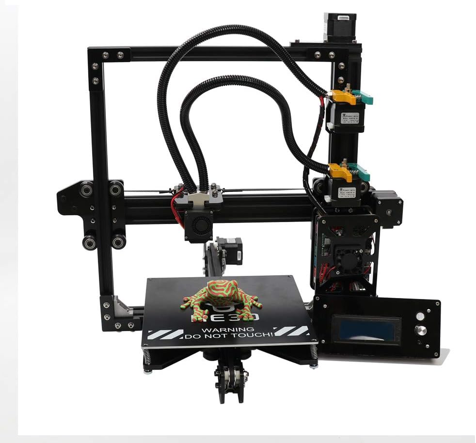 HE3D New upgrade 2 in 1 out DIY 3D printer kit dual full metal extruders Multicolor printer