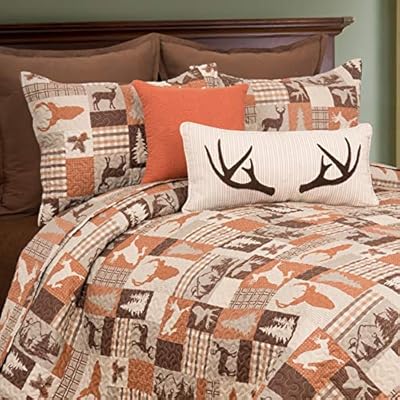 C F Home Rustic Buck Ridge Trail Cabin Lodge Full Queen 3 Piece