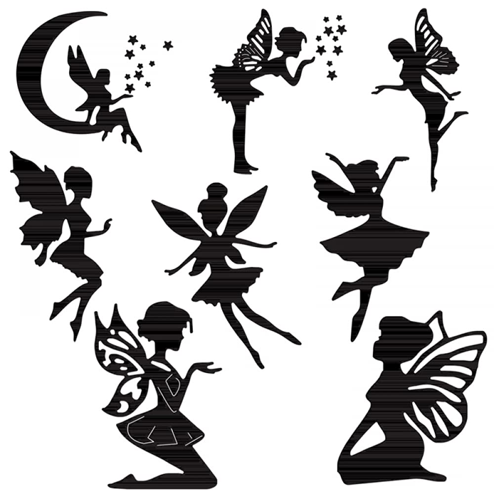 CYFUN DESIGN 8 PCS Buttrflies Fairy Girls Dies for Card Making Dancing Lovely Star Metal Cutting DIY Scrapbooking Paper Crafting Handmade Crafts Embossing Stencil Die Cuts Punch Template Mould