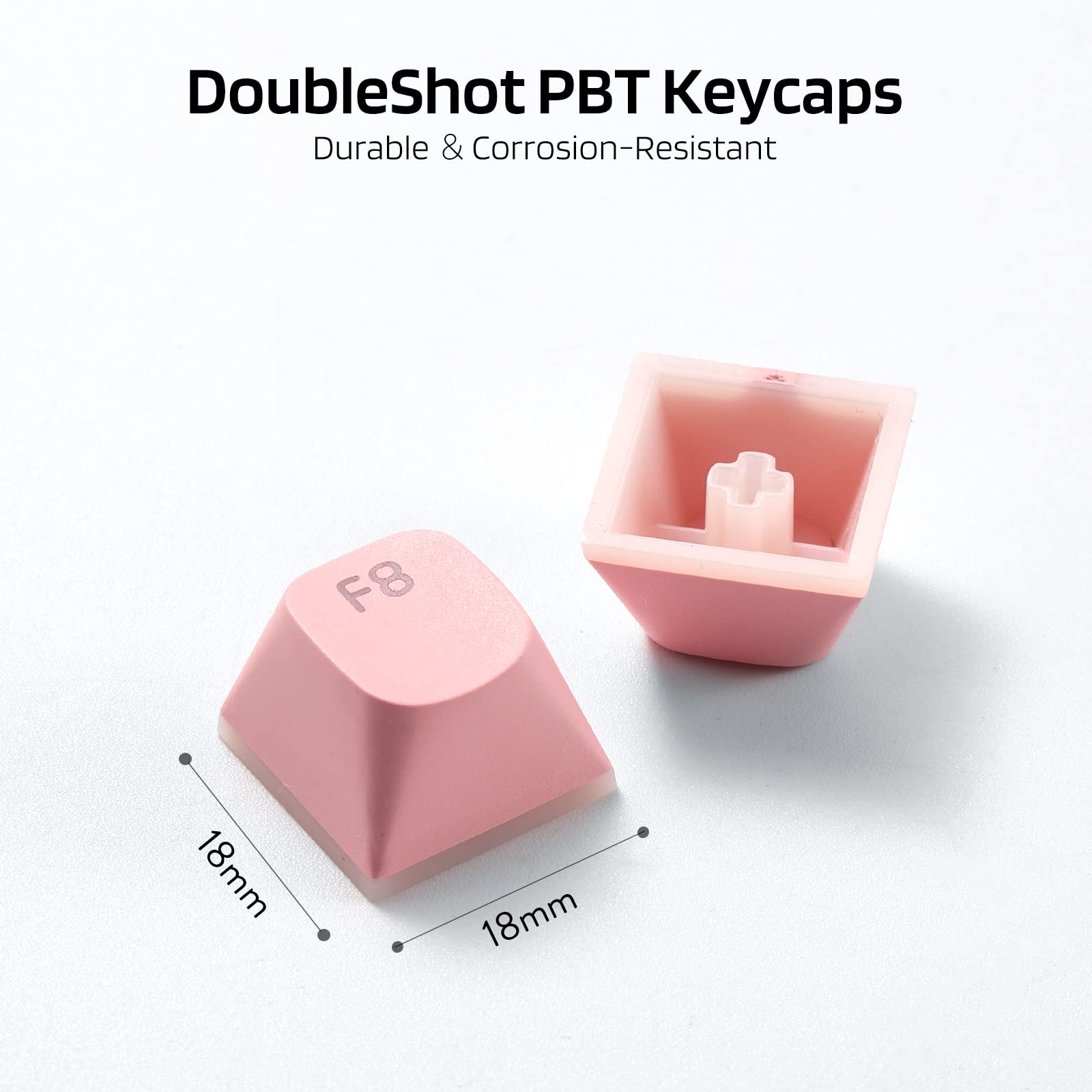 Double Shot Keycaps 150 Keys MSA Profile ISO/ANSI Layout Red
