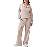 PINSPARK 2 Piece Sets for Women 2025 Fall Outfits Sweatsuit Loose Fit Sweatshirt Wide Leg Sweatpants Matching Set Tracksuit