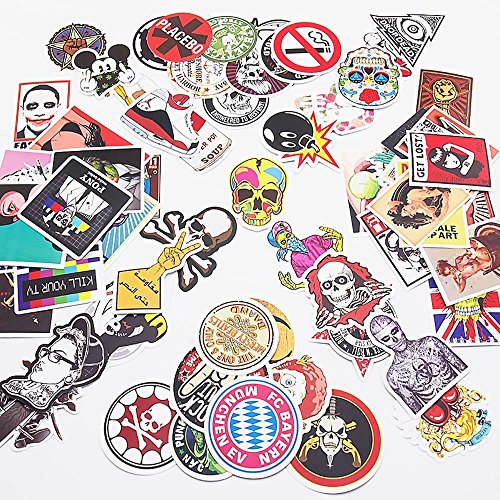 image for Vetroo Car Stickers Set Motorcycle Bicycle Luggage Laptop Decal Graffi