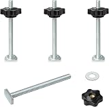DDHOMIN 4 pcs M8 T-Track Kit with Bolts Knobs Washers woodworking view 2