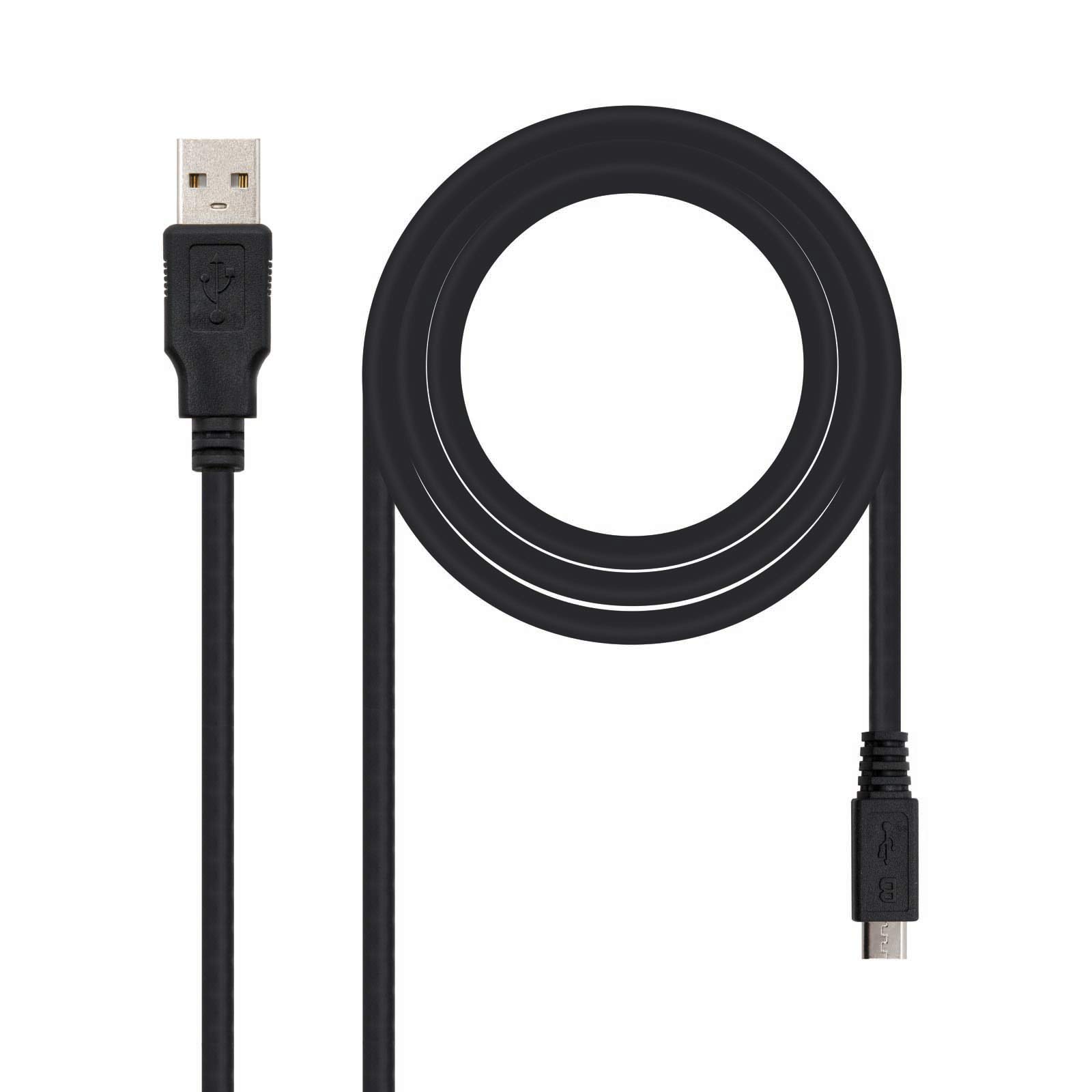 Nanocable 10.01.0503 USB 2.0 to Micro USB Cable Male to Male Black 3 m