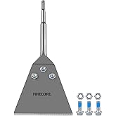 Firecore SDS Plus Floor Scraper with Spare Bolts and Locknuts, 5 Inch x 11 Inch Tile Removal Chisel Tool Long Handle Heavy Du