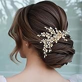 Mpoikba Bride Headpiece, Bridal Hair accessories, Elegant Wedding Hair Pieces for Brides(Champagne)