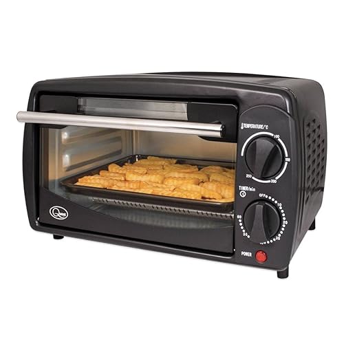 9 Ltr Mini Electric Oven Grill Toaster Black Counter Table Top Compact Caravan Amazon.co.uk