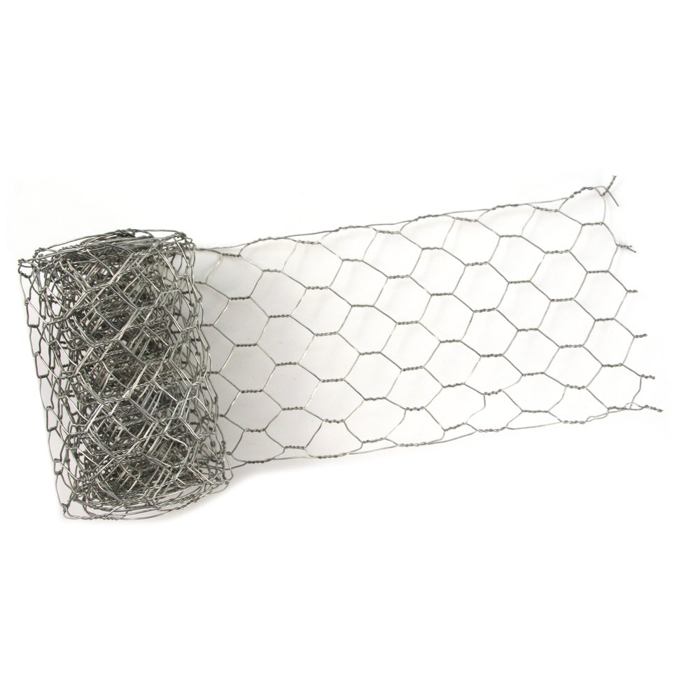 Rayher Wire Mesh for DIY Crafts and Floristry, Chicken Wire for Crafting, Deco Mesh, Length 2.45m, Width 10cm, platinum, 2420321