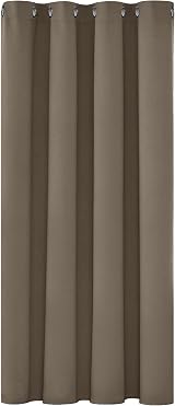 Deconovo Room Darkening Eyelet Thermal Curtain 132x138 Taupe