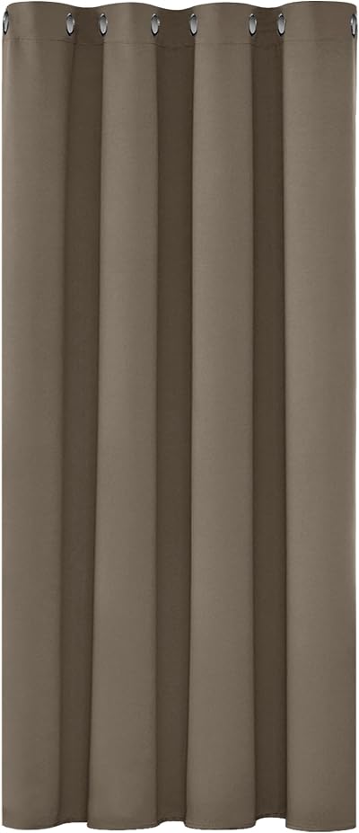 Deconovo Room Darkening Eyelet Thermal Curtain 132x138 Taupe