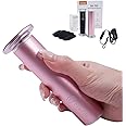 4.8IN Longer Electric Foot Callus Remover, Professional Aluminum Callus Remover for Feet with 80pcs Sandpaper Discs, Stepless Speed Control Pedicure Tools for Dead Skin Calluses (Pink)
