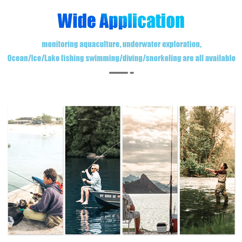 Hilitand Fish Finder Kit, Underwater Fishing Camera with 4.3'' Display, Portable Video Fish Finder, Led Brightness Adjustment, Aluminum Alloy 165° View Fish Model Camera, for Lake Fishing