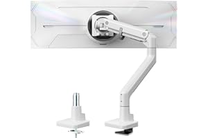 monTEK Heavy-Duty Monitor Arm for 17-57" Ultrawide Curved Screen, Supports up to 59.4 lbs, Adjustable Gas Spring Arm, 75/100 