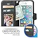 iPhone SE Case, BUDDIBOX [Wrist Strap] Premium PU Leather Wallet Case with [Kickstand] Card Holder and ID Slot for iPhone SE, (Black)