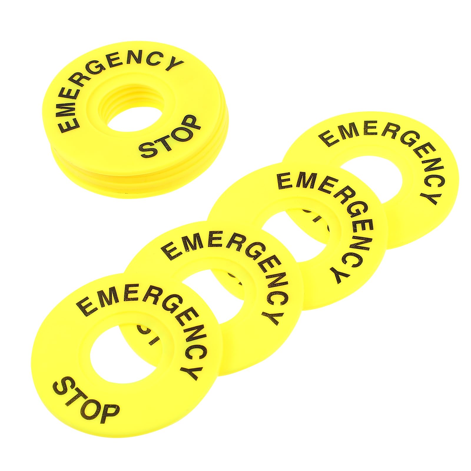 10Pcs Push Button Switch Emergency Stop Sign Durable Emergency Stop Ring, Durable Tools