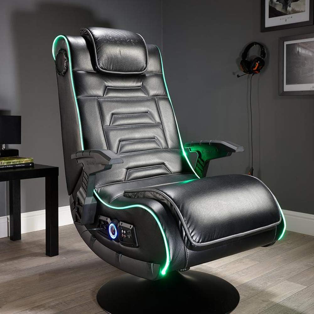 X Rocker Evo Pro 4 1 Gaming Entertainment Sessel Mit 4 1 Soundsystem Led Beleuchtung Bluetooth Vibration Amazon De Kuche Haushalt