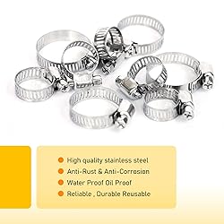 Jawmoy 54 PCS Car Stainless Steel Hose