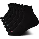 Nautica Womens Quarter Socks - 6 Pack Cushioned Moisture Wicking Athletic Socks for Women for Gym, Running, Sports (4-10)