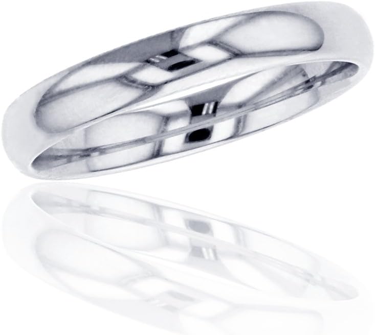 DECADENCE10K or 14K Yellow & White Gold 3mm Polished Plain Wedding Band, Size 4-12