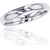 DECADENCE 10K or 14K Yellow & White Gold 3mm Polished Plain Wedding Band, Size 4-12