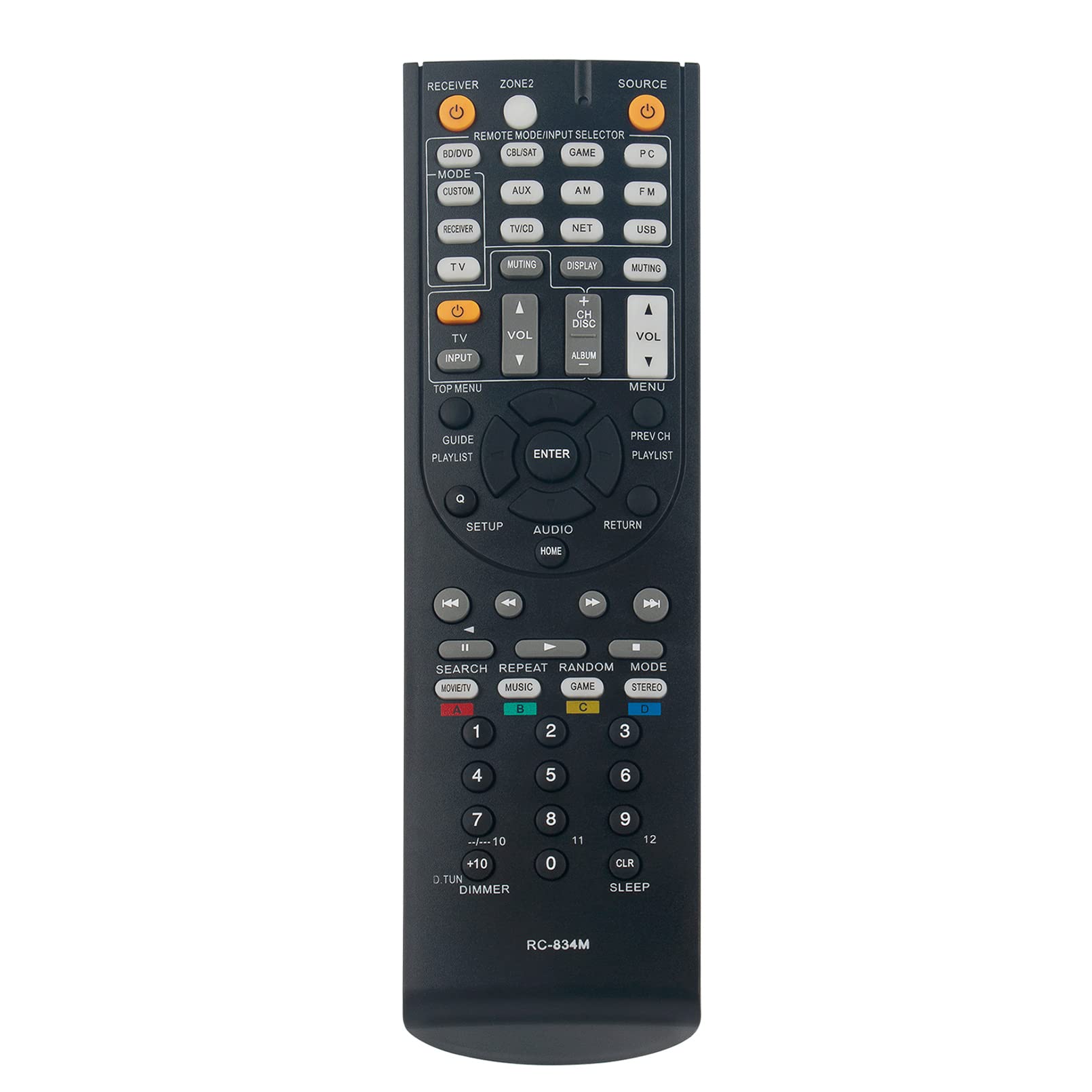 VINABTY RC-834M Replacment Remote Control Fit for Onkyo RC 834M TX-NR5010 TX-NR1010