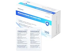 BZK Wipes, Antiseptic Towelettes, Moist Sanitizing Towelettes Designed to Help Clean Minor Wounds, Disposable & Individually 