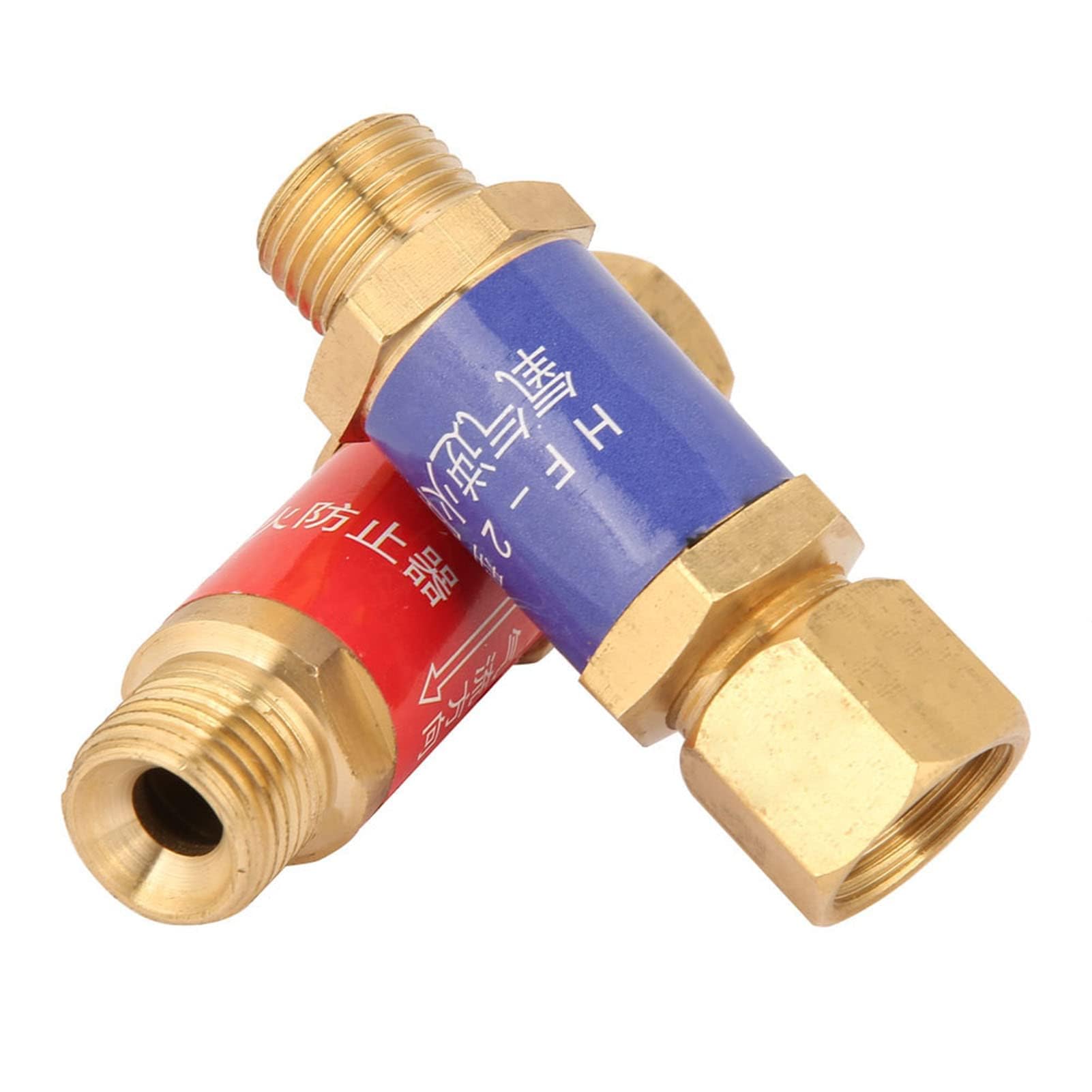 Cocoarm 1 Pair Oxygen Acetylene Check Valve, Backflow Barrier, Flame Barrier, Flashback Arrestor M16 x 1.5 HF-2
