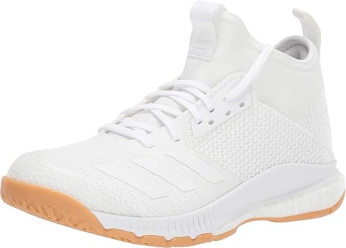 adidas Women's Crazyflight X Mid Volleyball Shoe, White/Gum, 14
