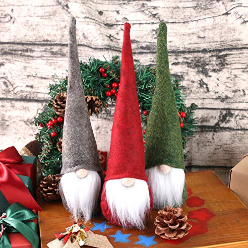 VGOODALL Weihnachten Deko Wichtel, 3 Schwedischen Weihnachtsmann Santa Tomte Gnom Skandinavischer Zwerg für Weihnachten Geschenk Deko