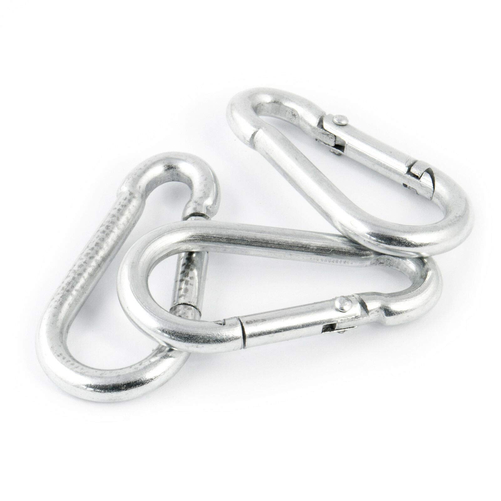 5 pcs Steel Spring snap Hook Carabiner galvanised 4 x 40mm
