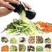 Spiral Slicer - Vegetable Spiralizer - Zucchini Spaghetti Pasta Maker - Spiral Vegetable Slicer - Zucchini Noodle Maker - Spiral Vegetable Cutter - Cleaning Brush - Black