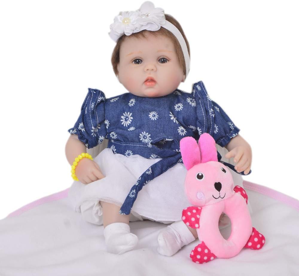 Prezzo HWBB Reborn Baby Doll 42CM / 16.5 Pollice Rebirth Doll Cute Rebirth Doll Simulazione Baby Doll Giocattoli per Bambini Regali creativi Simulazione Baby Doll Regalo di Natale Offerte