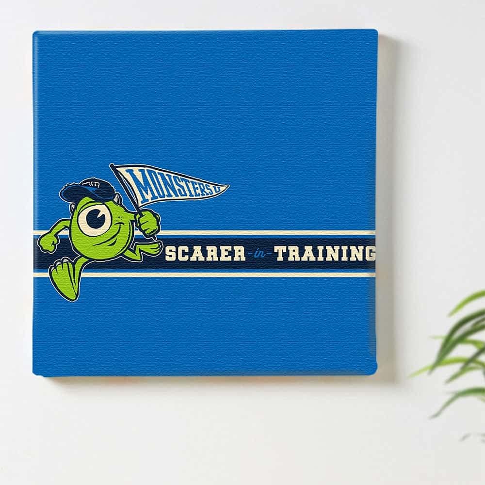 Amazon Co Jp モンスターズインク マイク アートパネル 30cm 30cm 日本製 ポスター おしゃれ インテリア 模様替え リビング 内装 ブルー ポップ キャラクター ファブリックパネル Muc 0032 ホーム キッチン