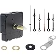 MovFlax 31 mm (1-1/4 inch) Long Shaft Quartz Silent Clock Movement for DIY Repair with 2 Pairs Pointer Hands,Silent Sweep Sec