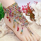 HuaYang 1X Indian Style Barefoot Sandal Adorn Extensible Foot Ring Anklet Chain Beach Party