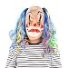 CycleMore Clown Mask with Blue Curly Hair Costume Party Cosplay Mask