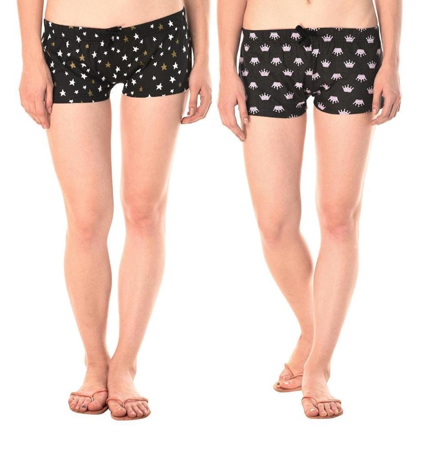 kotty printed women's multicolor night shorts